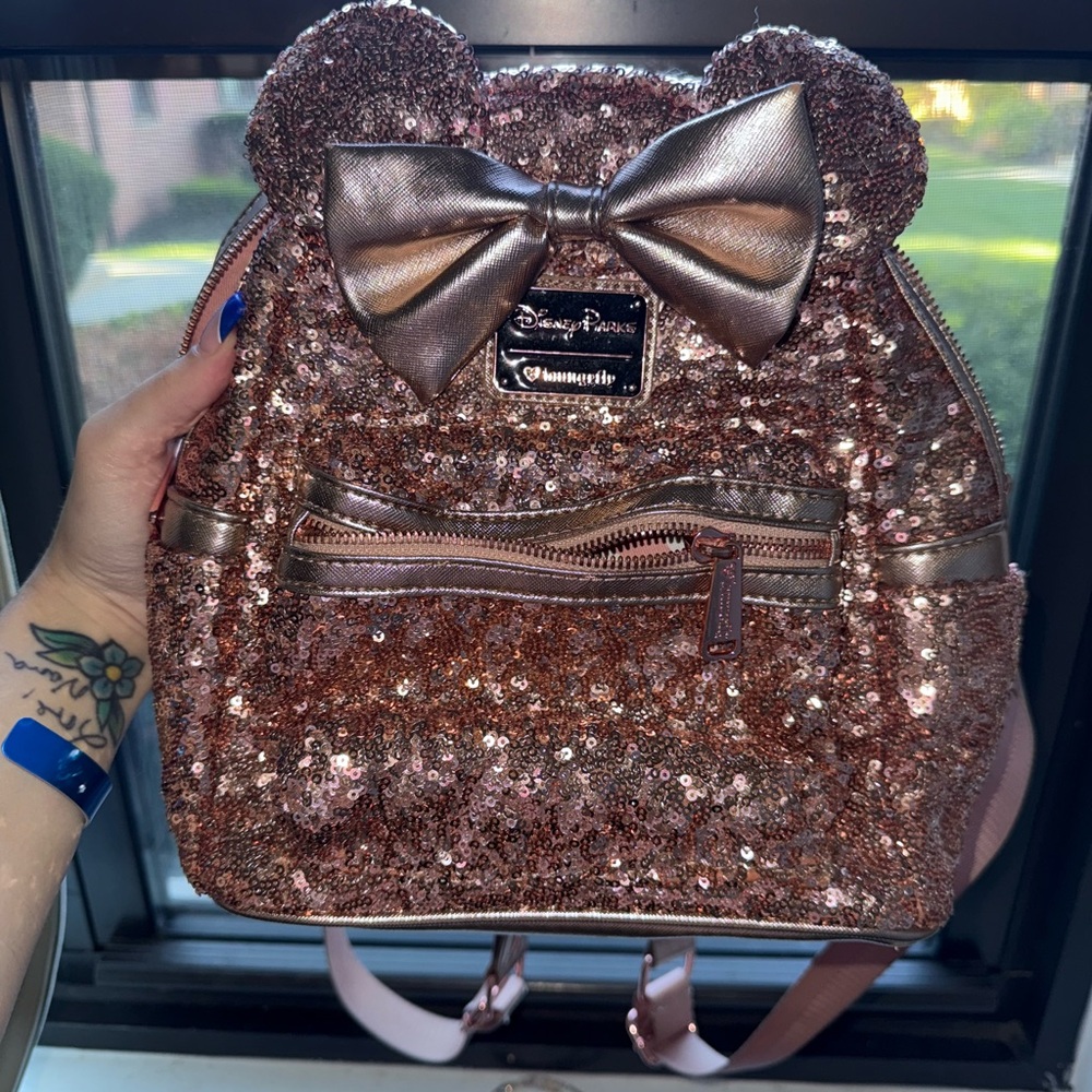Rose Gold Loungefly Backpack